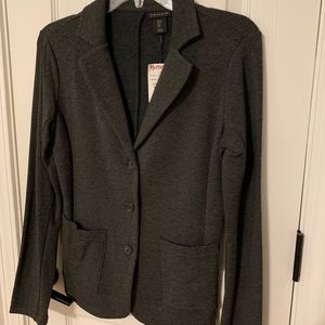 Tahari Grey Sweater Blazer NWT